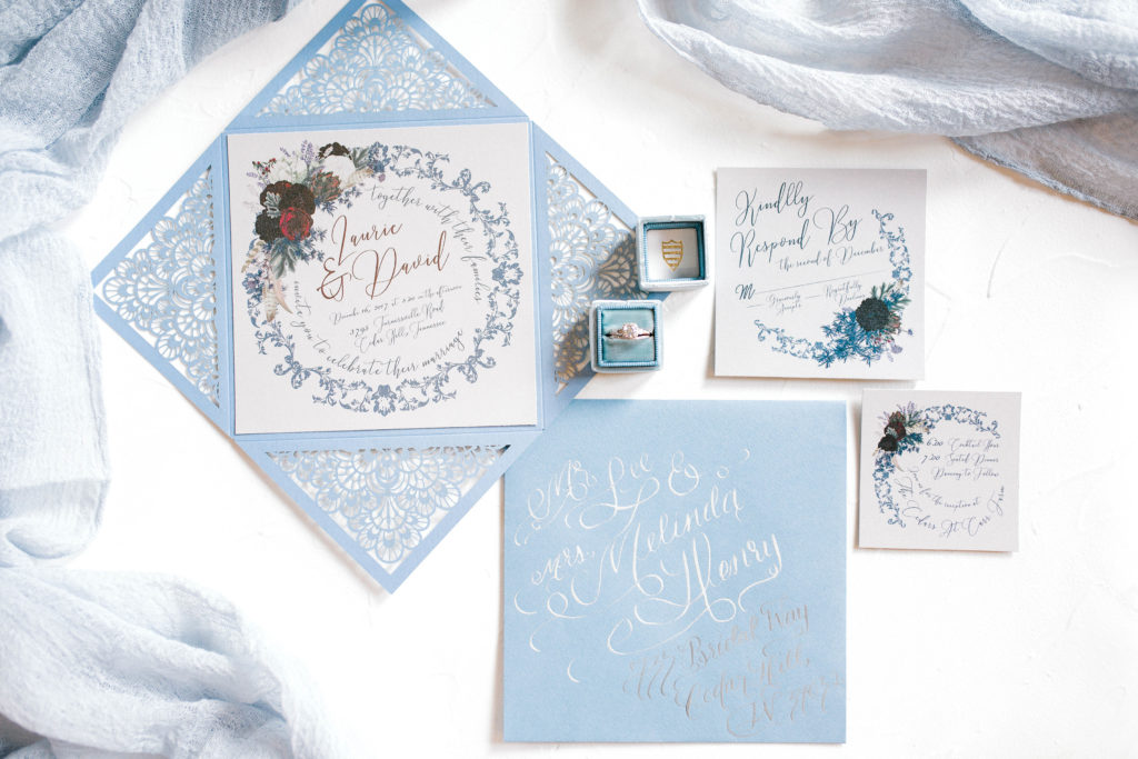 Blue Invitation suite