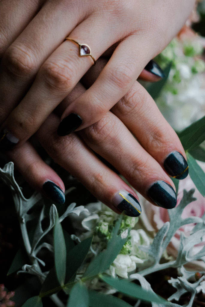 Black and Gold Nails