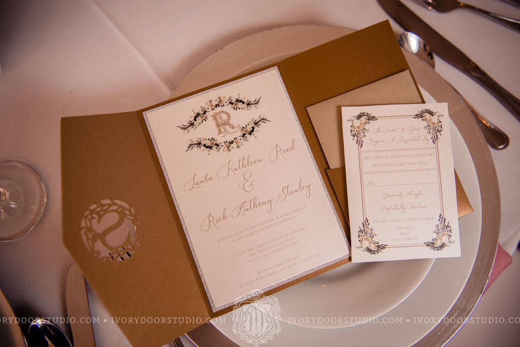 Gold and Ivory Traditional Invitation