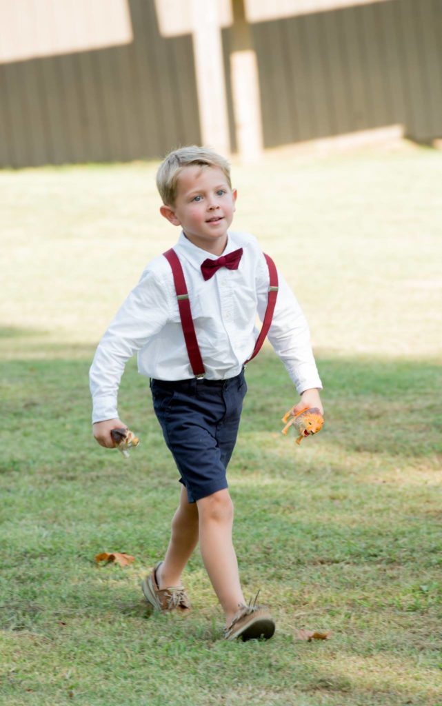 Red Bow Tie with Suspenders