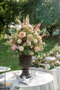 blush and grey florals