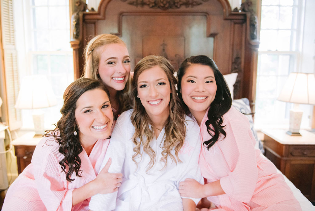 Bride & Bridesmaids Blush Monogrammed Robes