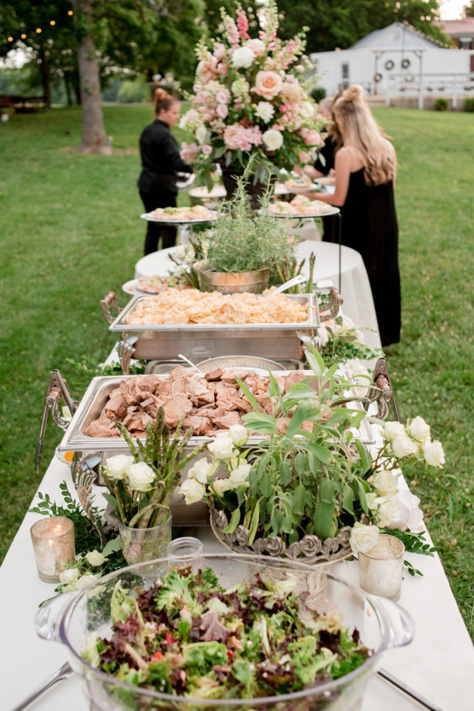 delicious food - blush & grey wedding 