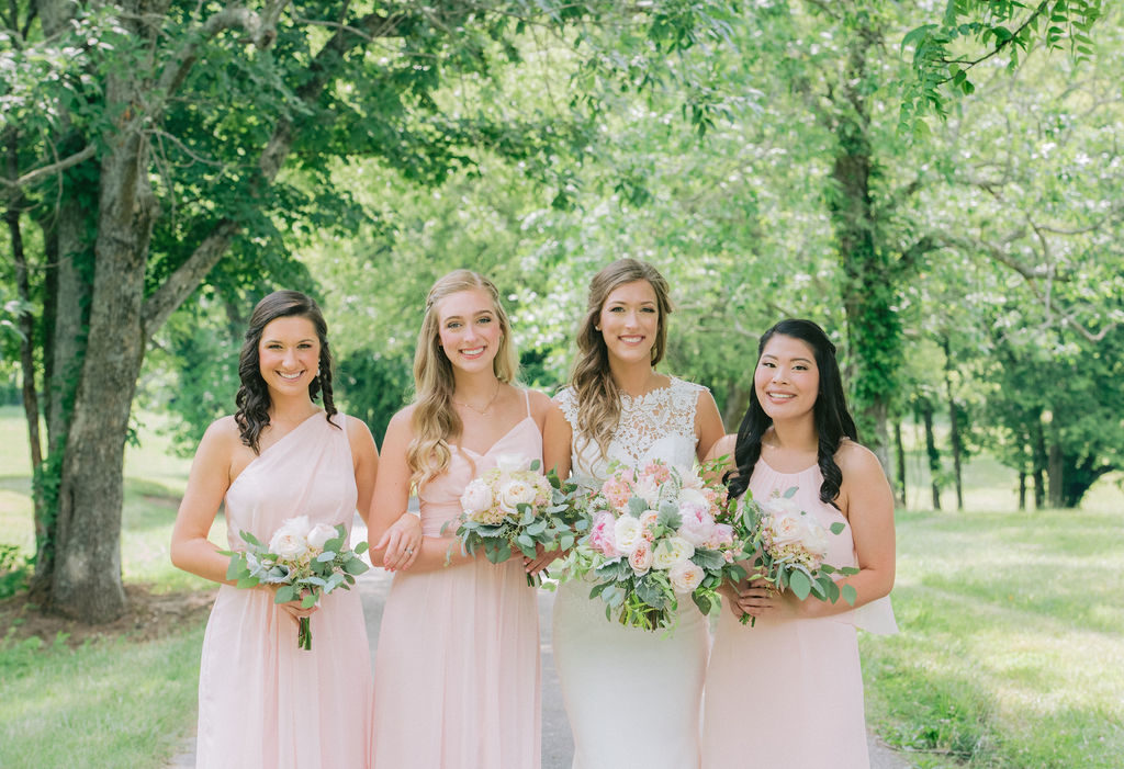 Blush Bridesmaids Dresses