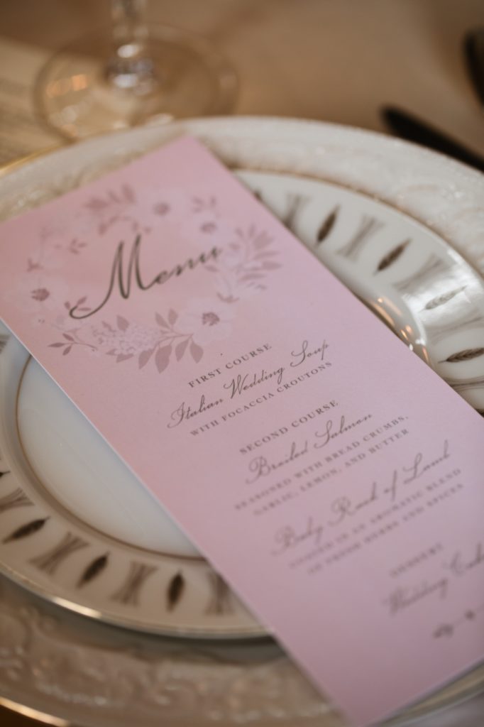 Pink Menu - Romantic