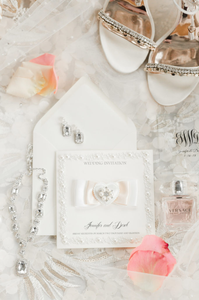 Modern Glam Wedding Black White Pink