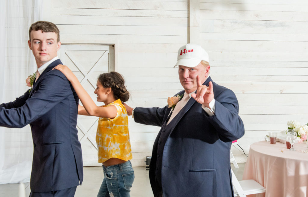 Conga Line - Pink & White Wedding - White Dove Barn-Music Tree Entertainment-Twila's Photography