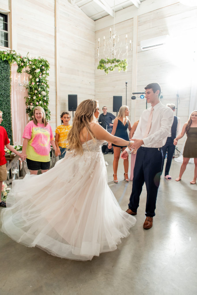 Reception - Pink & White Wedding - White Dove Barn-Music Tree Entertainment-Twila's Photography