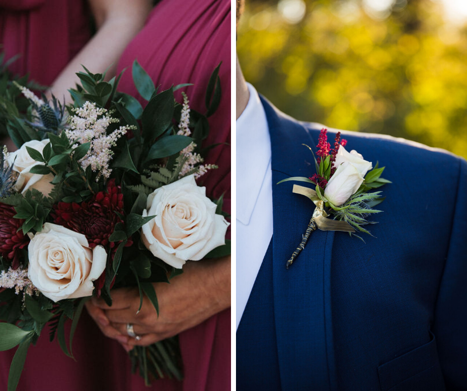 Burgundy & Blue Wedding - Eleven Bridal