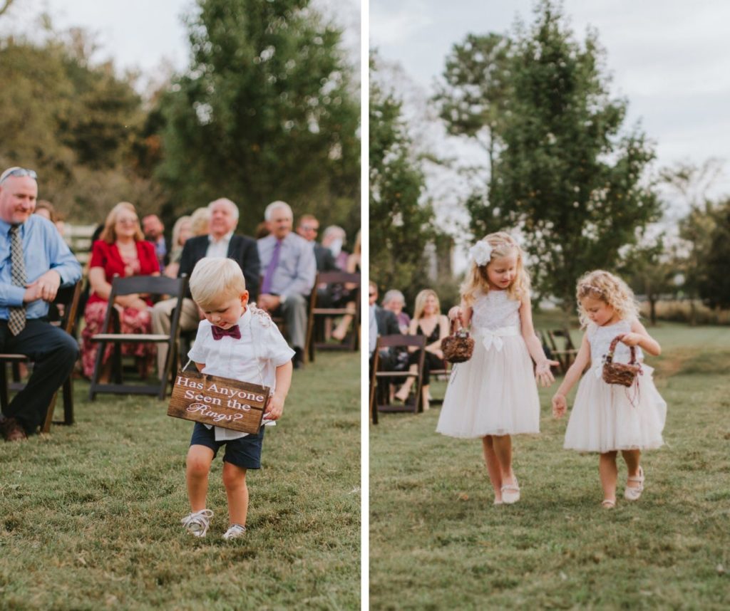 Ring Bearer & Flower Girls - Wine & Navy Wedding