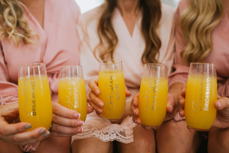 Mimosas - Wine & Navy Wedding