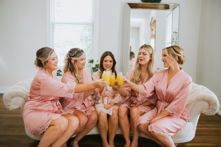 Mimosas - Wine & Navy Wedding