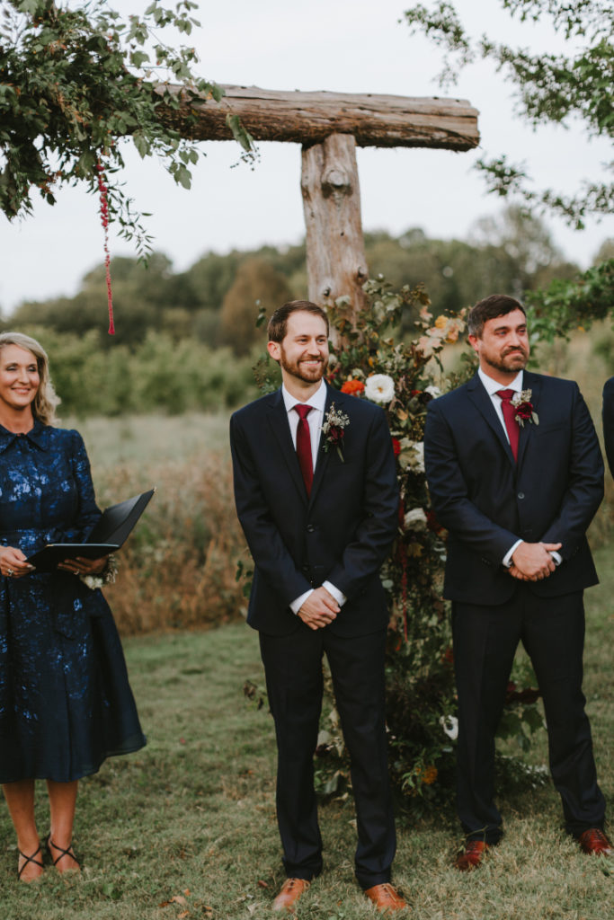 Groom - Wine & Navy Wedding