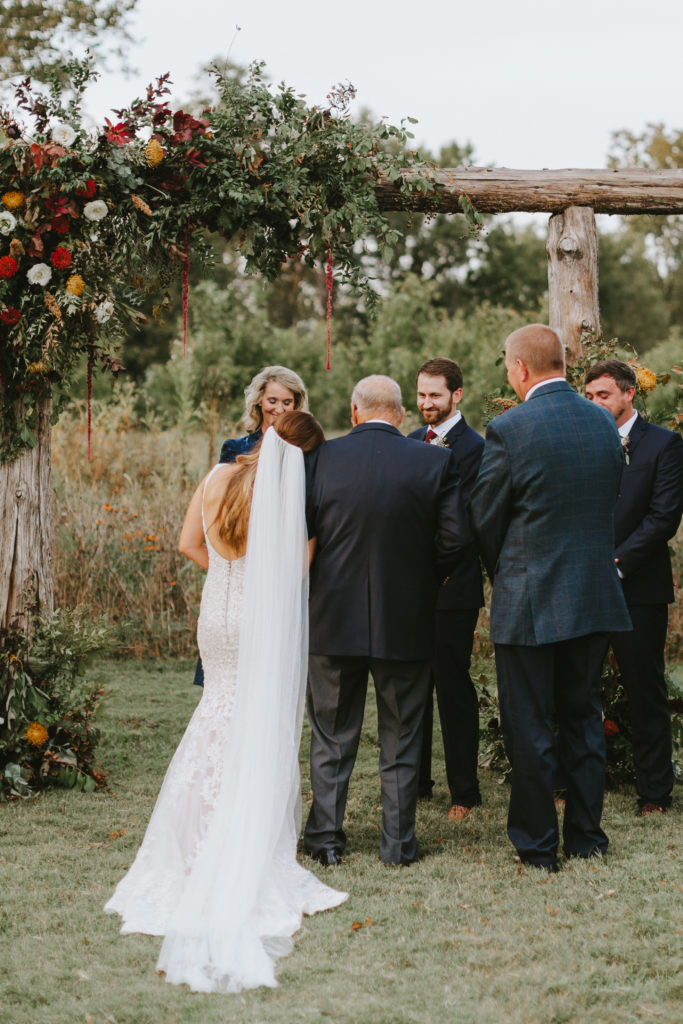 Wine & Navy Botanical Classic Wedding - long hollow gardens