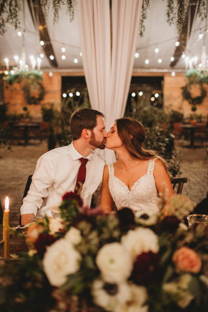 Mr. & Mrs. - Wine & Navy Botanical Classic Wedding