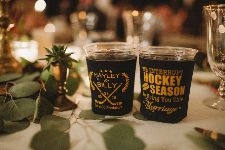 Nod to the Preds - Wine & Navy Botanical Classic Wedding