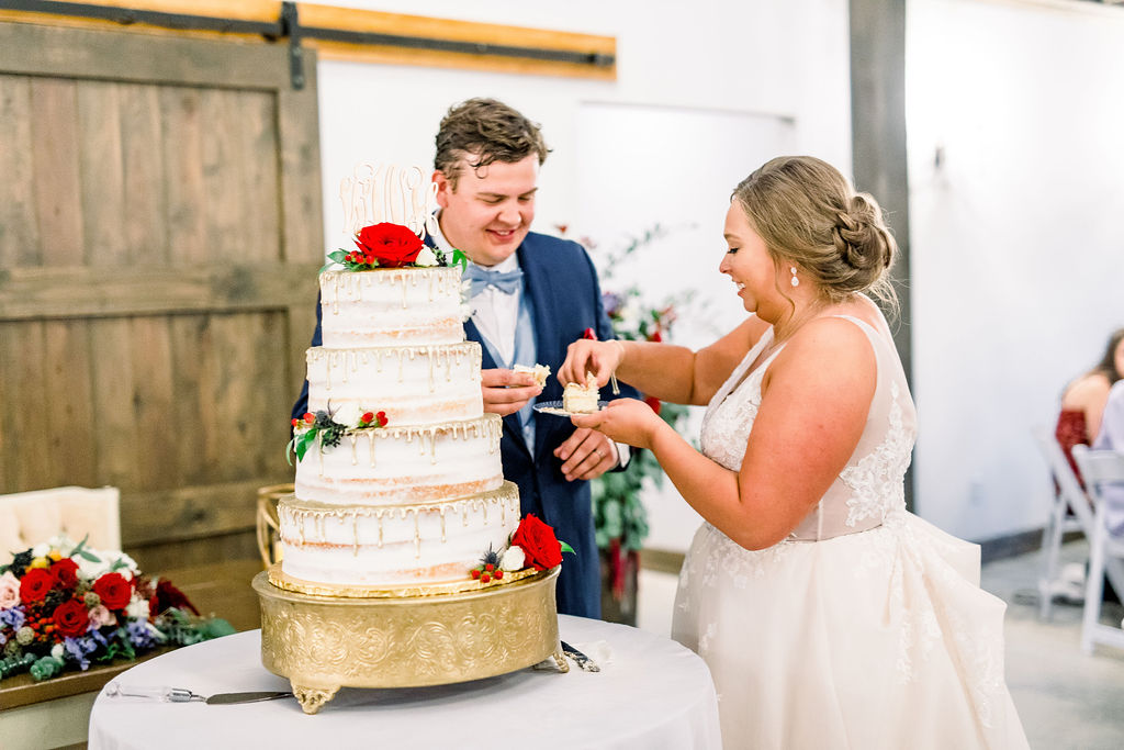 Gold dripped Wedding cake - The Rolling Pin