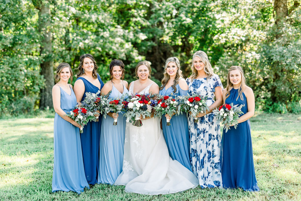 Shades of Blue Bridesmaids