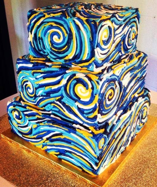 Starry Nights Wedding Cake