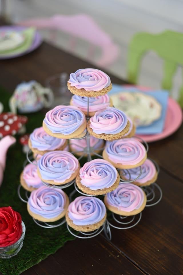 purple and pink ombre cookies