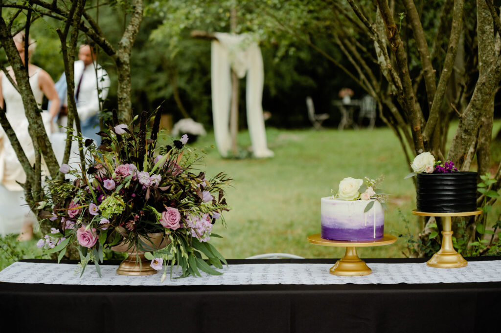 Purple Ombre & Black Cake 