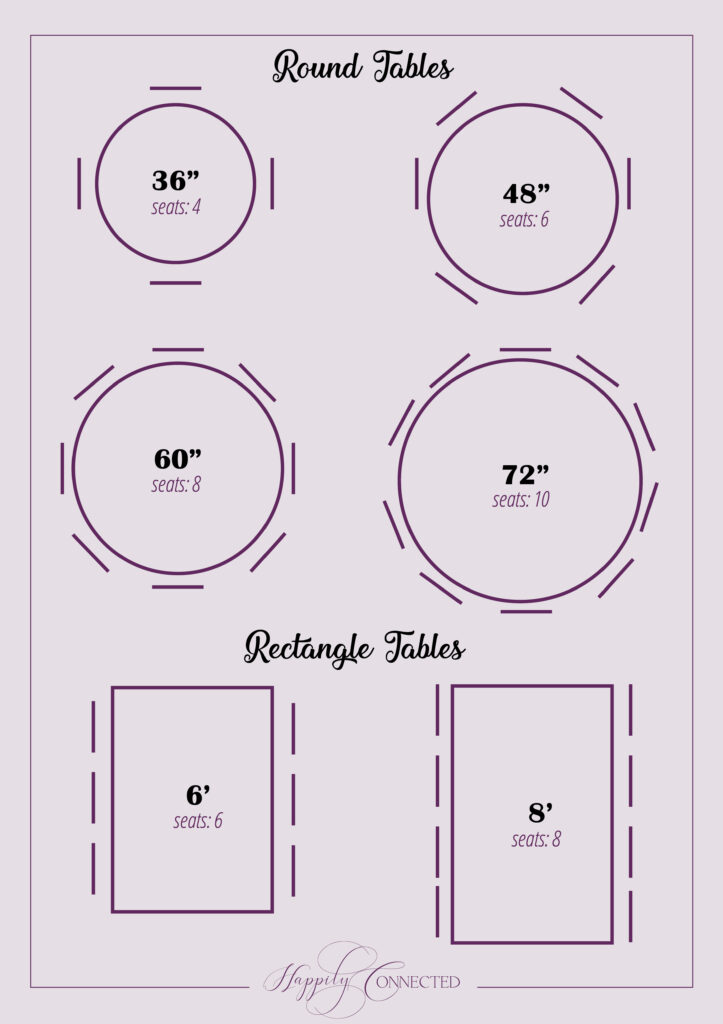 Size of round table for deals 8