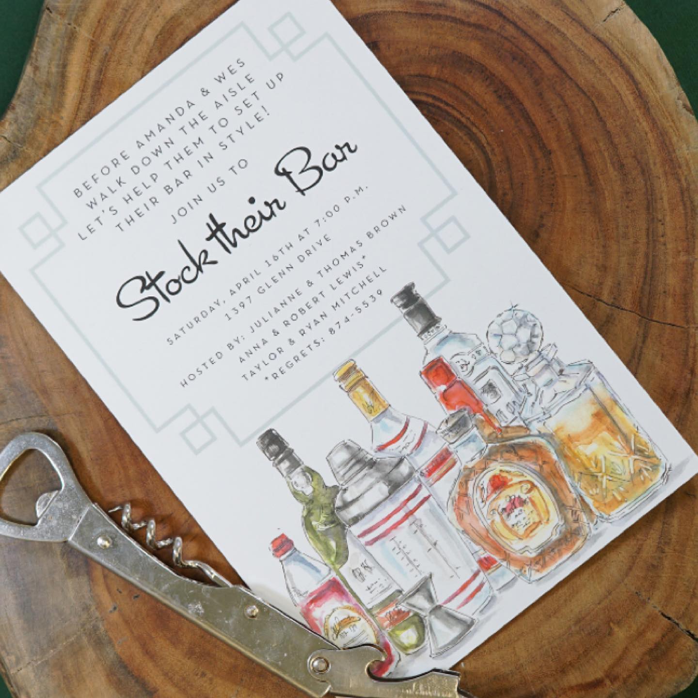 stock the bar - Wedding Stationery Timeline