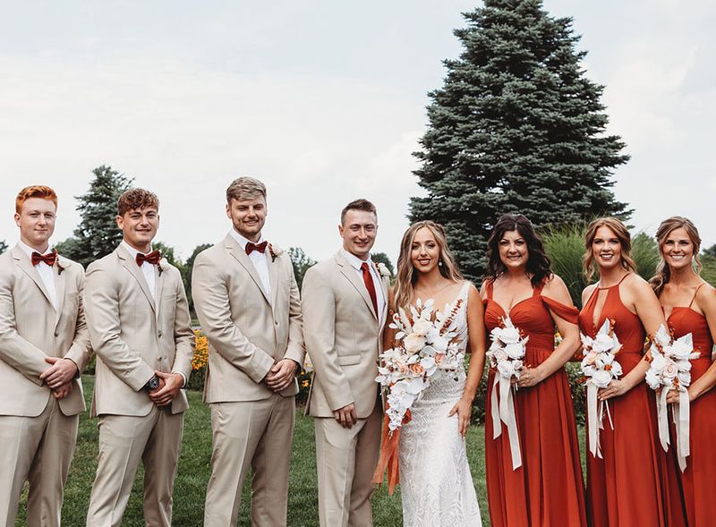 Tan tuxedos outlet for weddings