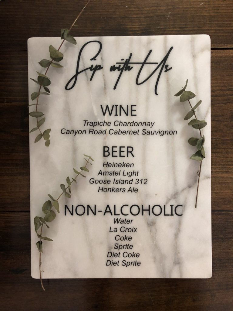 Bar Menu - hlbee Designs